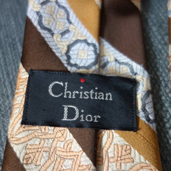 Vintage Christian Dior 100% Texturon Polyester 57 inch Neck Tie - Picture 3 of 6